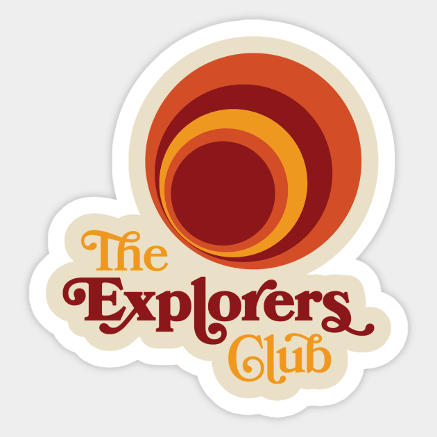 The Explorers Club Circle Sticker by Goldstar Records & Tapes